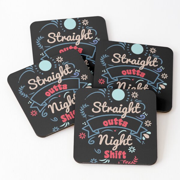 Item preview, Straight outta night shift floral design designed and sold by GraphicBit.