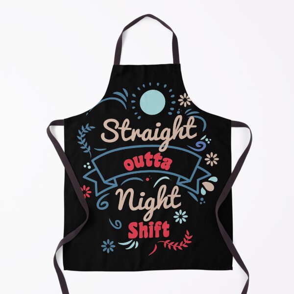 Item preview, Straight outta night shift floral design designed and sold by GraphicBit.