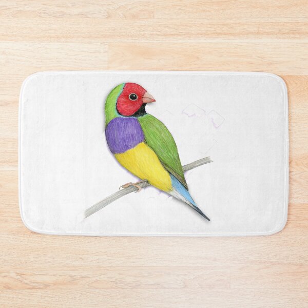 Item preview, Gouldian finch colour pencil drawing designed and sold by Bwiselizzy.