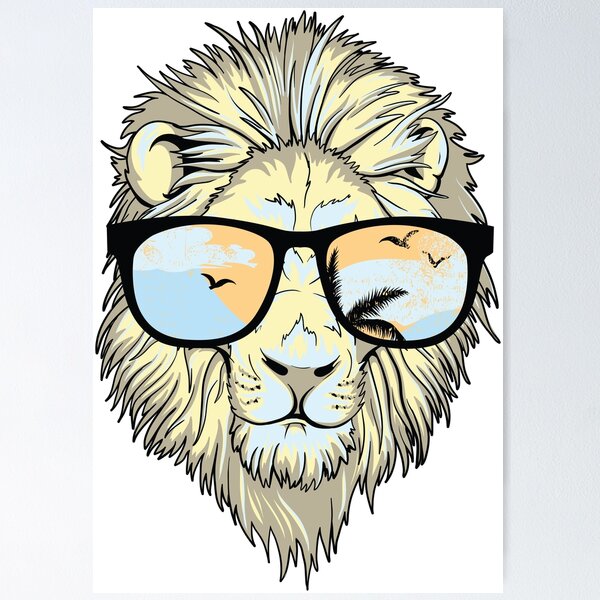 Item preview,  cool lion wearing glasses designed and sold by TTOLEDO10K.
