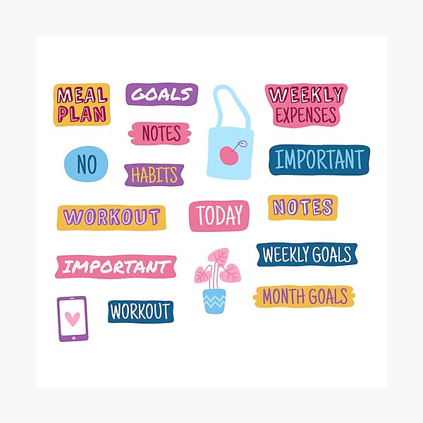Item preview, Diary Stickers  designed and sold by SSK Designs.