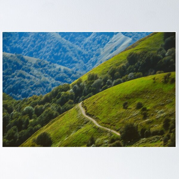 Item preview, Green hills, art angled strokes designed and sold by crafticdesign.