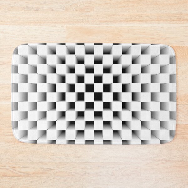 Item preview, Hypnotic 3D Chessboard in Monochrome designed and sold by gphotobox.
