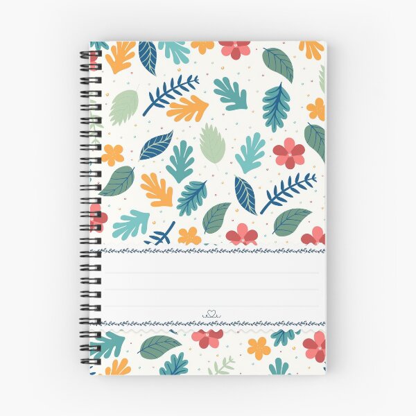 Item preview, Floral Spiral Book with Name Slip (Floral Spiral Notebook with Name Slip)  designed and sold by Mushrankhan.