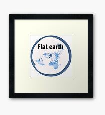 Flat earth time for the truth Framed Print