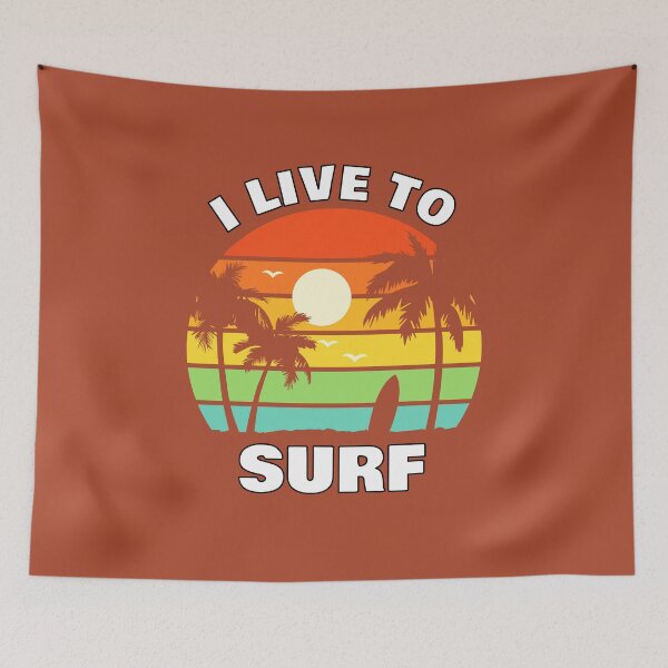 Item preview, Busy Doing Nothing - Retro - I Live To Surf designed and sold by NoMatterLab.