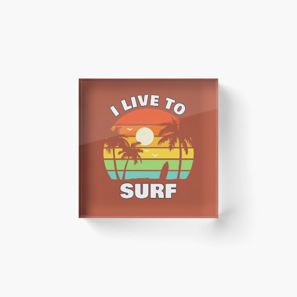 Item preview, Busy Doing Nothing - Retro - I Live To Surf designed and sold by NoMatterLab.