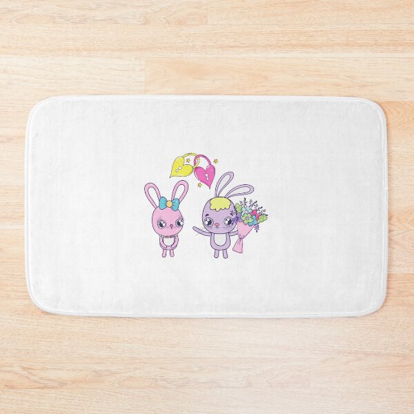 Item preview, Cute rabbits Couple with Flowers Valentine Day Stickers designed and sold by lhousshop.