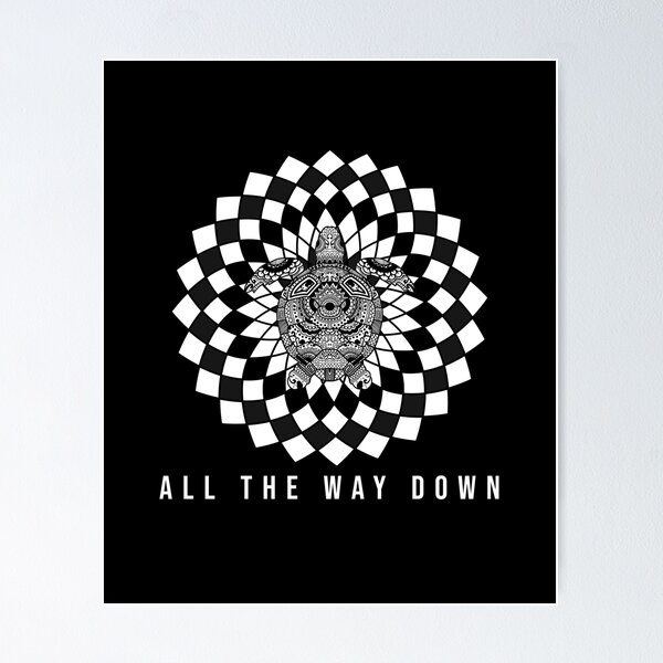 Item preview, Turtle - All The Way Down designed and sold by RetroLogo.