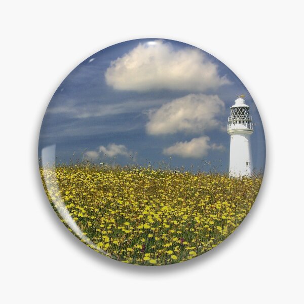 Item preview, Lighthouse in dandelion field  designed and sold by leephotoofyork.
