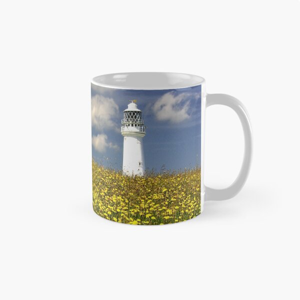 Item preview, Lighthouse in dandelion field  designed and sold by leephotoofyork.