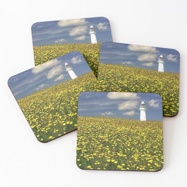 Item preview, Lighthouse in dandelion field  designed and sold by leephotoofyork.