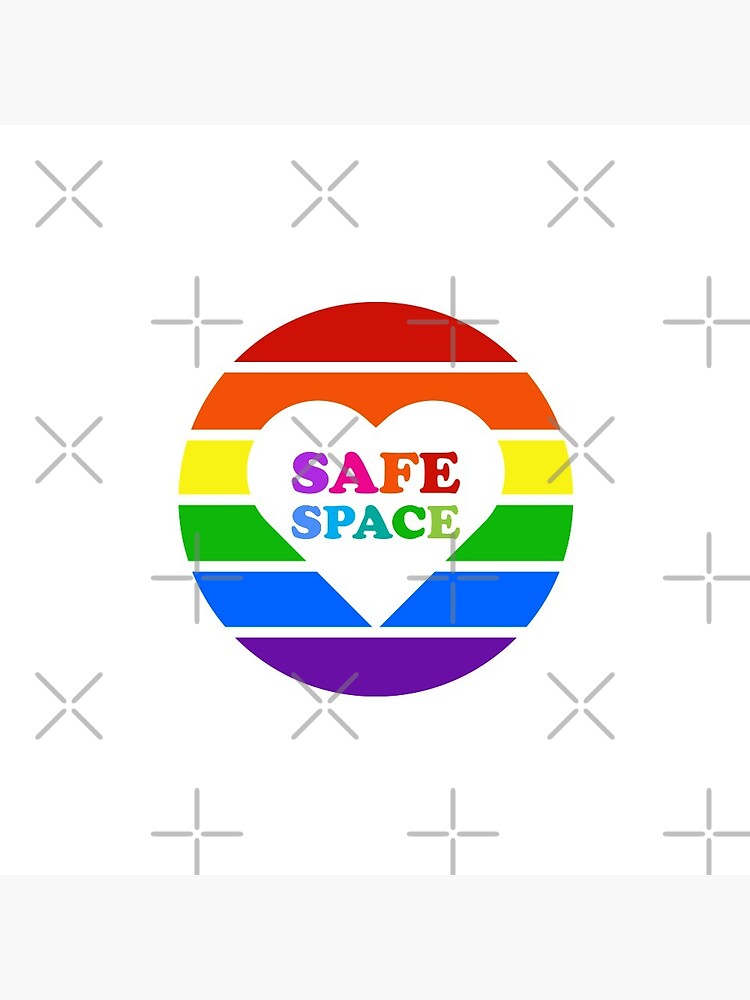 Discover LGBTQ Sign Safe Space Equality Pin