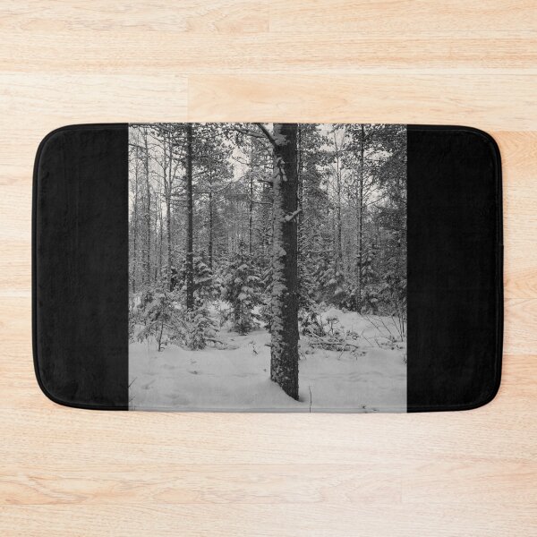 Item preview, Kiikeli forest with snow bw designed and sold by Jouko Lehto Photography.