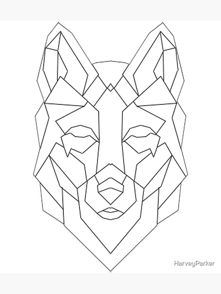 Geometric Wolf Greeting Card By Harveyparker Redbubble Geometric Wolf Greeting Card By Harveyparker Redbubble