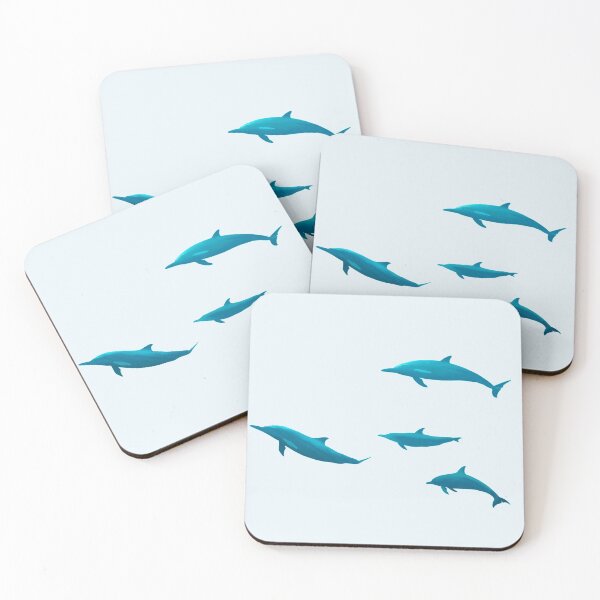 Item preview, Atlantis Dolphins Swimming, Light Blue Bg designed and sold by Cefani Musk.