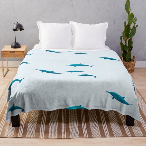 Item preview, Atlantis Dolphins Swimming, Light Blue Bg designed and sold by Cefani Musk.