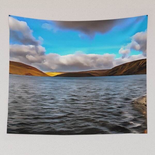 Item preview, Claerwen reservoir (Painting) designed and sold by cmphotographs.
