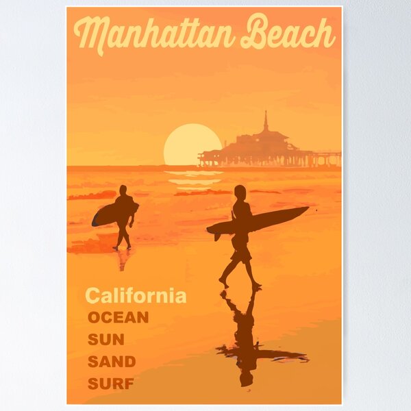 Item preview, Manhattan Beach California. designed and sold by America Roadside..