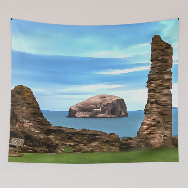 Item preview, Bass Rock (Painting) designed and sold by cmphotographs.