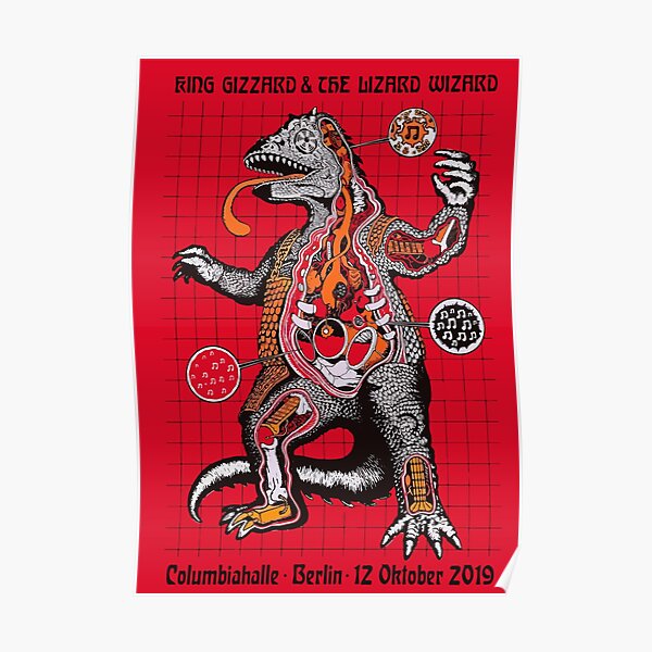 King Gizzard et The Lizard Wizard Berlin Gig Poster Poster