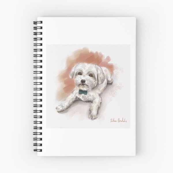 Item preview, Maltese Dog T-ShirtCute Watercolor Drawing of Maltese, Orange Background designed and sold by BloomJacob.