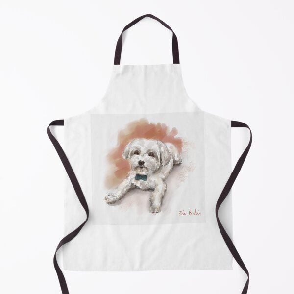 Item preview, Maltese Dog T-ShirtCute Watercolor Drawing of Maltese, Orange Background designed and sold by BloomJacob.