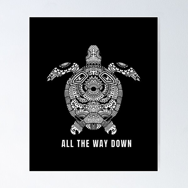 Item preview, All the Way Down Turtle designed and sold by RetroLogo.