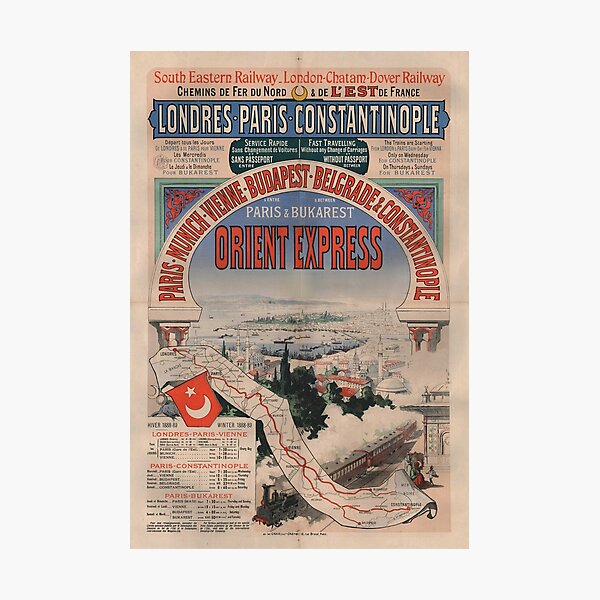 Item preview, Orient Express Constantinople - Vintage Train Travel Poster - Vintage Travel Art designed and sold by cutesy.