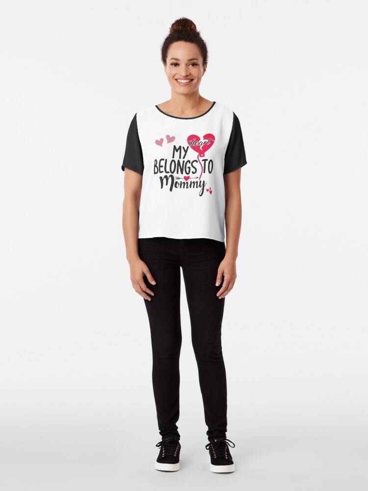 Alternate view of My Heart Belongs To Mommy Chiffon Top