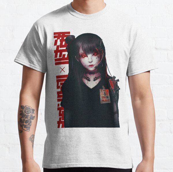 Vista previa del artículo con la obra «Cyborg Girl Vaporwave Japanese Cyberpunk», diseñado y vendido por OWLvision33.