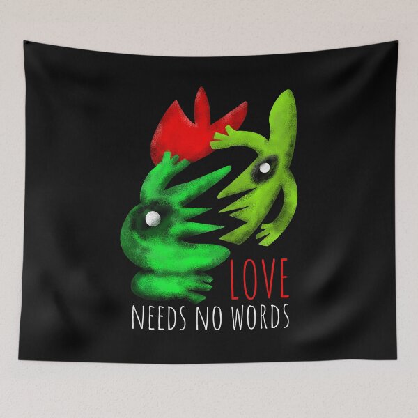 Item preview, Love needs no words! designed and sold by Chitrogiri.