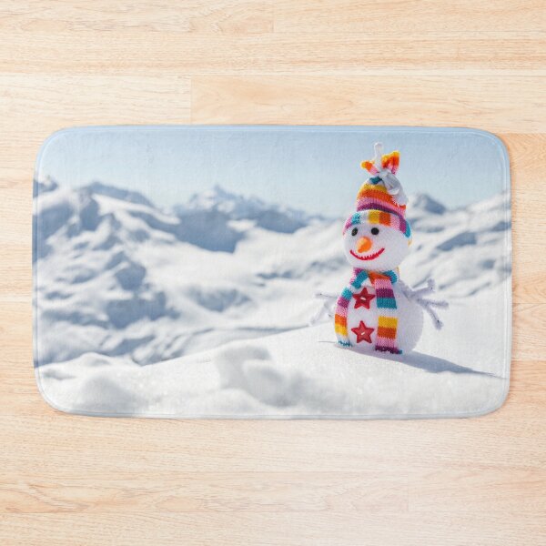 Item preview, Happy Snowman On Winter Mountain designed and sold by JTS STORE.