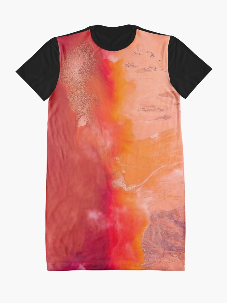 Alternate view of Red Paint Texture Graphic T-Shirt Dress