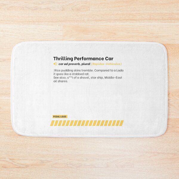 Item preview, Thrilling Performance Car - funny, classified ad, car buying proverbs defined designed and sold by PedalLoud.