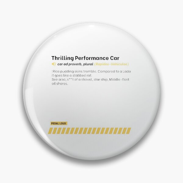 Item preview, Thrilling Performance Car - funny, classified ad, car buying proverbs defined designed and sold by PedalLoud.
