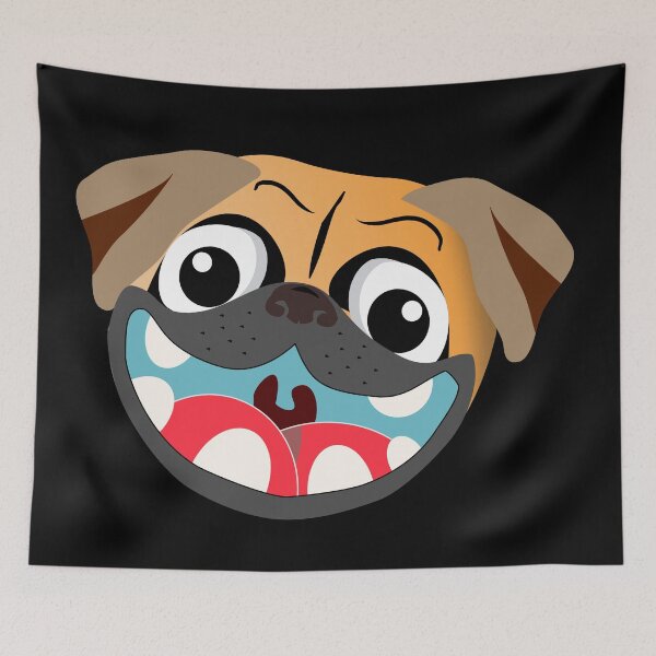 Item preview, Funny pug face character designed and sold by chrstdnl.