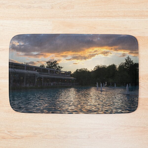Item preview, Dancing Jets and Waterfront Restaurant - Plovdiv Singing Fountains at Sunset designed and sold by Georgia Mizuleva.