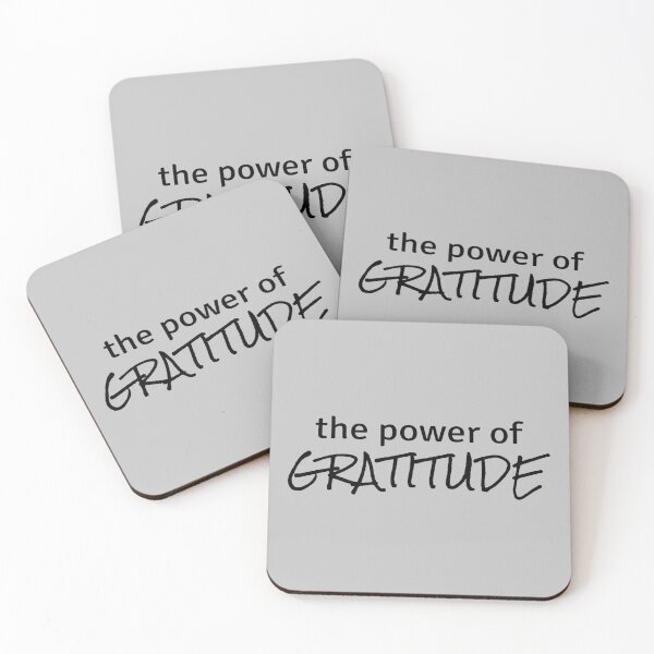 Item preview, Power of Gratitude on gray background designed and sold by ZenNature.
