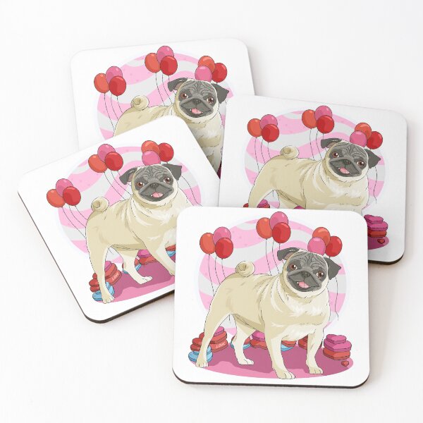 Item preview, Pug Red Heart Valentines Day designed and sold by Nosek1ng.