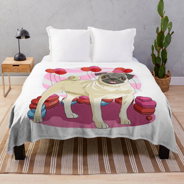 Item preview, Pug Red Heart Valentines Day designed and sold by Nosek1ng.