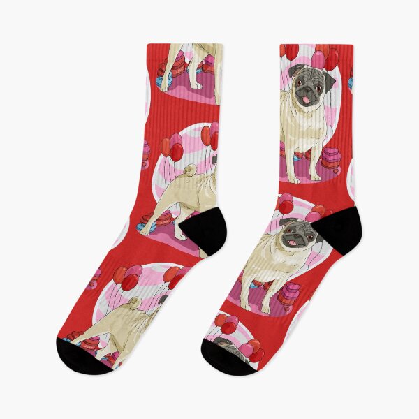 Item preview, Pug Red Heart Valentines Day designed and sold by Nosek1ng.