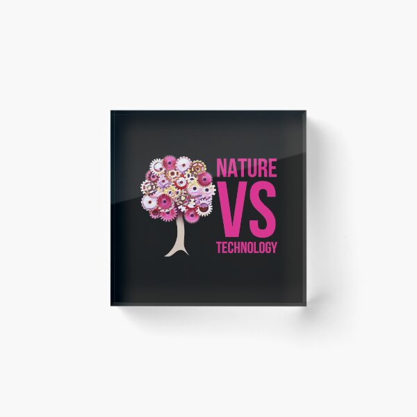 Item preview, nature vs technology. tree. machine designed and sold by doctors-apparel.