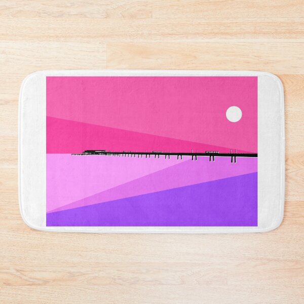 Item preview, Deal Pier Seafront, Kent, Sunset Pink and Purple designed and sold by OneThreeSix.