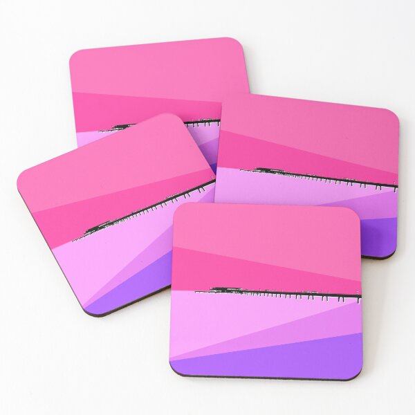 Item preview, Deal Pier Seafront, Kent, Sunset Pink and Purple designed and sold by OneThreeSix.