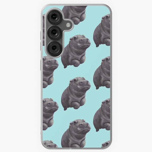 Item preview, Cute Painted Baby Hippo Swimming - Digital Painting designed and sold by stilo29.