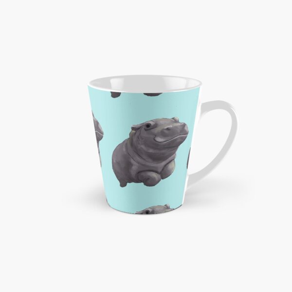 Cute Painted Baby Hippo Swimming - Digital Painting Tall Mug