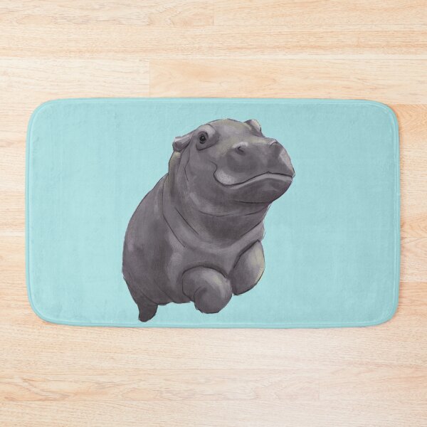 Item preview, Cute Painted Baby Hippo Swimming - Digital Painting designed and sold by stilo29.