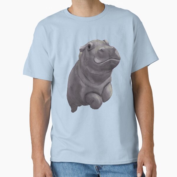 Item preview, Cute Painted Baby Hippo Swimming - Digital Painting designed and sold by stilo29.