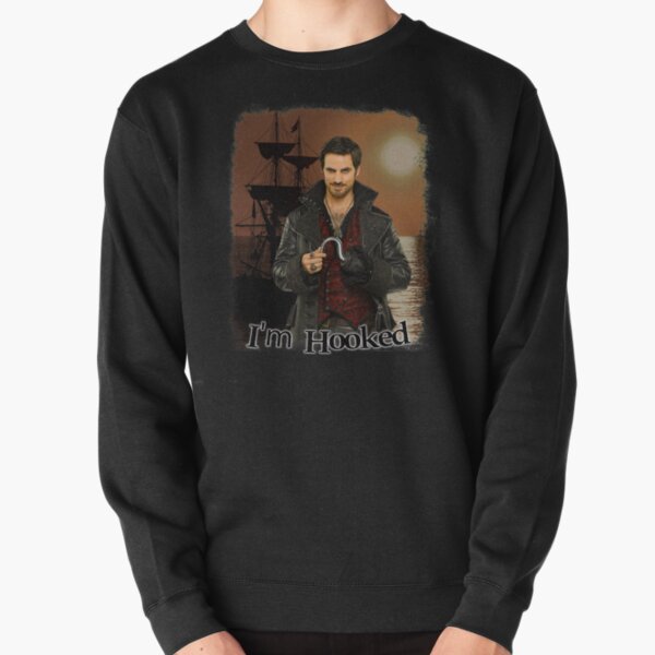 Captain Hook "I'm Hooked" Comic Design Pullover Sweatshirt